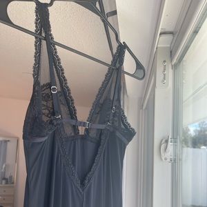 Victoria Secret lace black slip dress